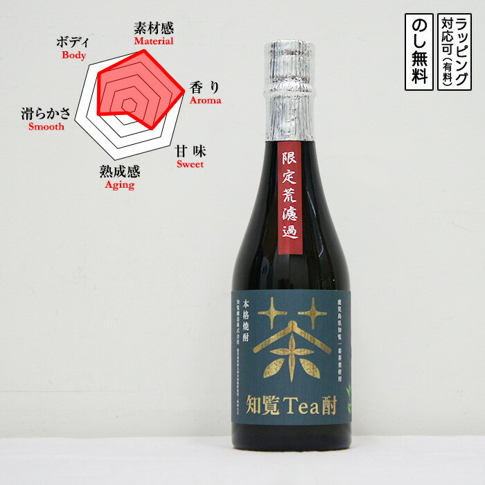 知覧Tea酎 荒濾過 芋焼酎 25度 500ml　Chiran ちらんてぃーちゅう あらろか　(鹿児島県／知覧醸造)