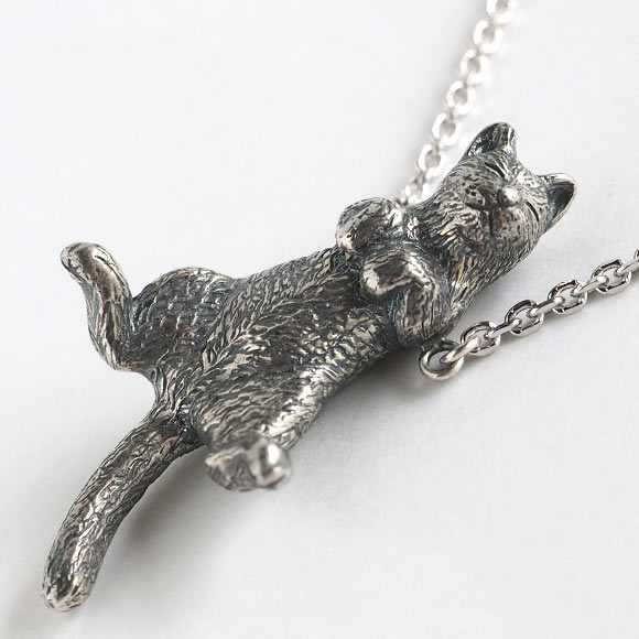 naturama(ナチュラマ) ごろん猫のネックレス シルバー いぶし [AP59] アクセサリー作家・加藤心姿さん..