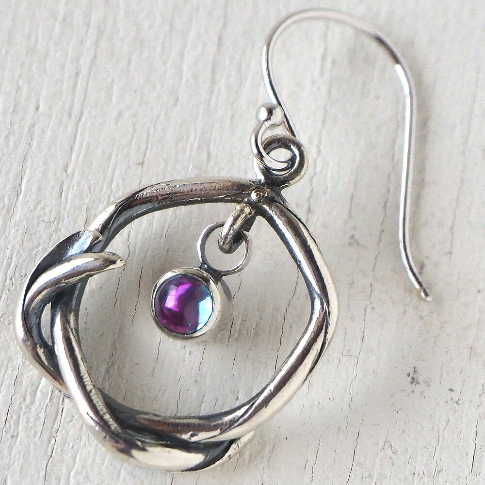 Ruby - naturama(ナチュラマ) 麗 ピアス シルバー 片耳 [AY40B] アクセサリー作家・加藤心姿さんの手作りアクセサリー・ハンドメイドジュエリー 揺れる 美しい 青 ブルートパーズ ルビー 天然石 大人かわいい 日本製 国産