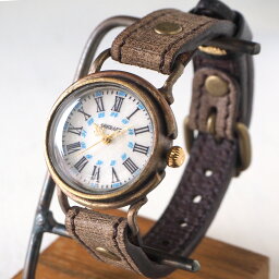 【あす楽】ARKRAFT（アークラフト）手作り腕時計“Drake Small” ホワイトシェル文字盤 ブルードット プレミアムストラップ バベル グレー [AR-C-021-WH-BL-BAB-GRAY] ハンドメイド腕時計 手作り本革ベルト ホワイト クオーツ アナログ 日本製 国産