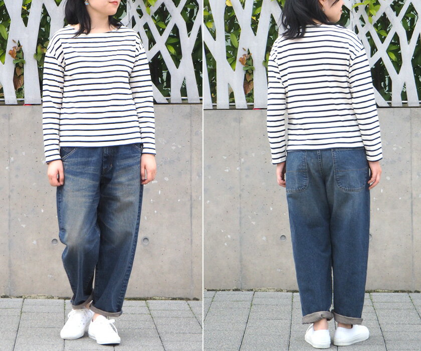 【あす楽】DEEP BLUE(ディープブルー) 11.5オンス ワイドルーズ デニムパンツ ユーズド加工 レディース [72764-2] 岡山 倉敷 児島 ジーンズ ジーパン ブランド 股上深め 定番 テーパード 太め ゆるめ ゆったり 大きめ ボトムス インディゴ シンプル 日本製 国産