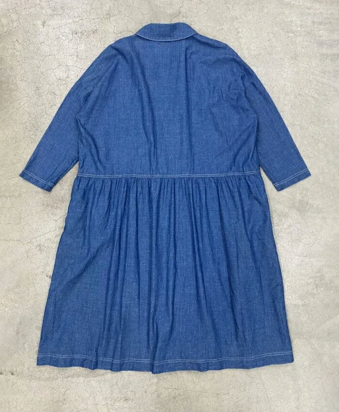graphzero(グラフゼロ) ドロップワンピース ライトインディゴ レディース [La-DOP-0509-L-ID] 岡山 倉敷 児島 ジーンズ デニム クラシック フレンチ ヨーロッパ コットン100％ 青 赤 春 夏 秋 児島製 日本製 おしゃれ スモック オーバーシャツ ワンピース