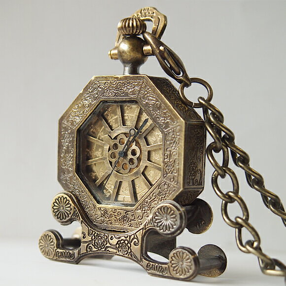 KS ケーエス 手作り懐中時計 “和時計−鳳凰 ほうおう ” [KS-WA-07] JHA 篠原康治 ハンドメイド ウォッチ ハンドメイド腕時計 手作り時計 メンズ レディース 真鍮 和風 和柄 クオーツ アンティー…