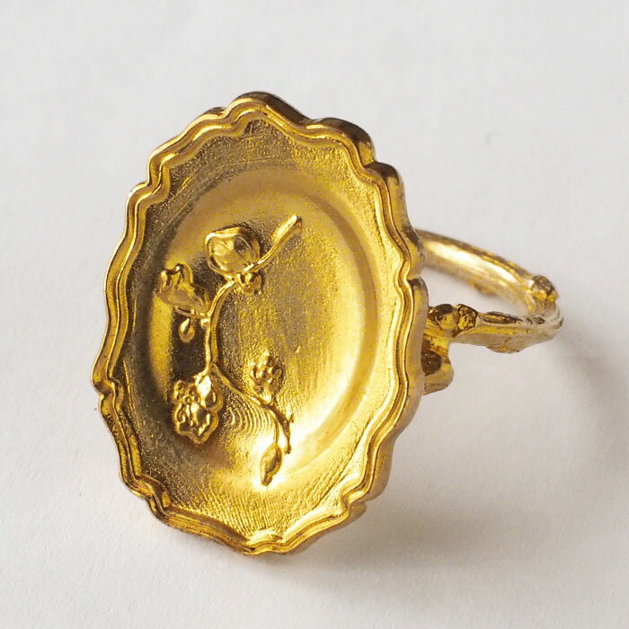 Lano(ラノ) リムプレート リング 真鍮 生地 [LN-1290] 平野朋晃 アクセサリー作家 ハンドメイド ブランド 指輪 手作り アート ジュエリー ナチュラル ミニチュア リアル シンプル 大人可愛い おしゃれ 個性的 レトロ アンティーク調 日本製 国産 ギフト プレゼント 秋 冬