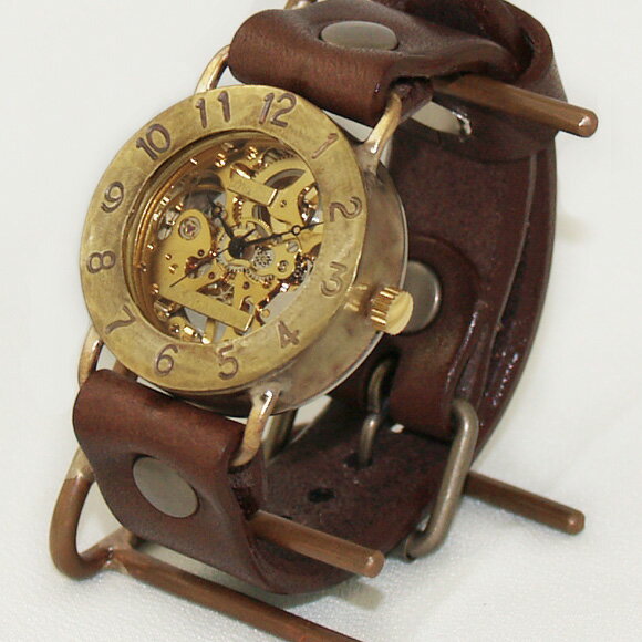 渡辺工房 手作り腕時計 手巻き式 裏スケルトン ...の商品画像
