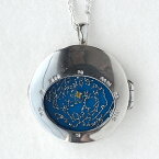 small right（スモールライト） ロケットペンダント Planisphere ネックレス シルバー [SR-NL-21] アクセサリー作家・磯俊宏さんの手作りミニチュアアクセサリー・ハンドメイドジュエリー ペンダント 星座 星座盤 星 上品 かわいい 可愛い オシャレ レディース 日本製 国産