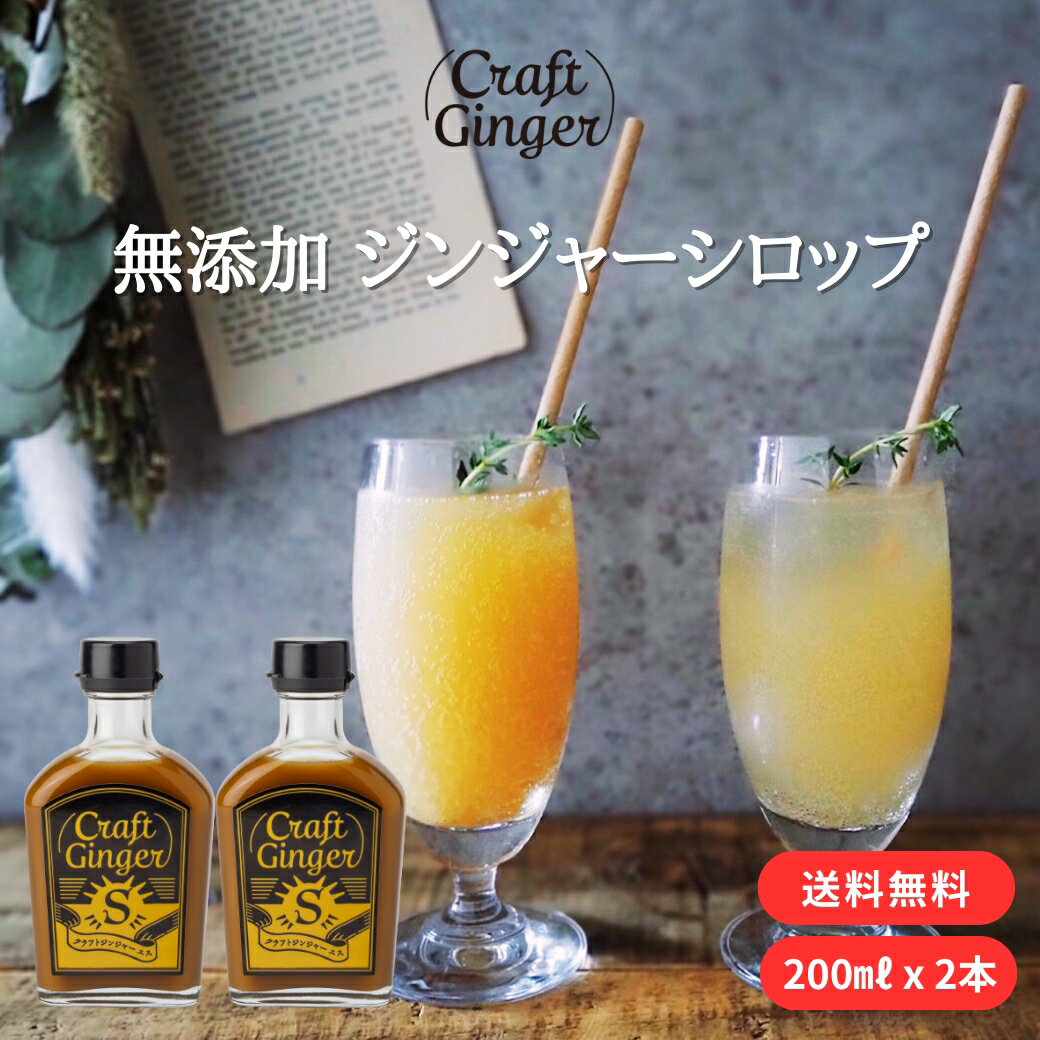 ＼お得なまとめ買い／ Craft Ginger S 200ml×2 送料無料 ジンジャーシロップ 国産 無添加 辛口 生姜シロップ 簡単 希…