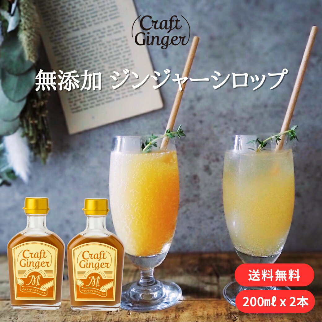 ＼お得なまとめ買い／ Craft Ginger M 200ml×2 送料無料 ジンジャーシロップ 国産 無添加 無着色 生姜シロップ 簡単 …