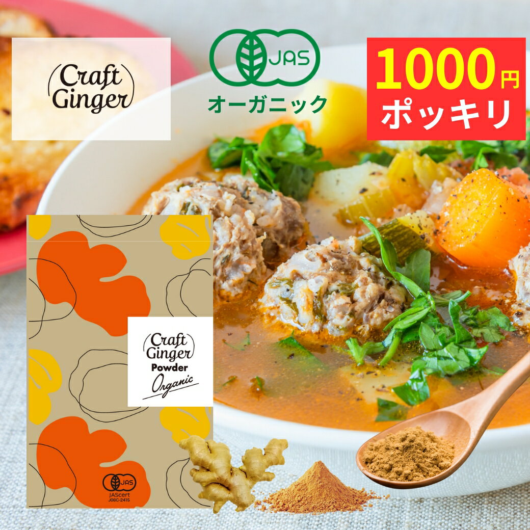 【1000円ポッキリ】＼有機JAS認証／ オーガニック クラフトジンジャー パウダー 100g 送料 ...