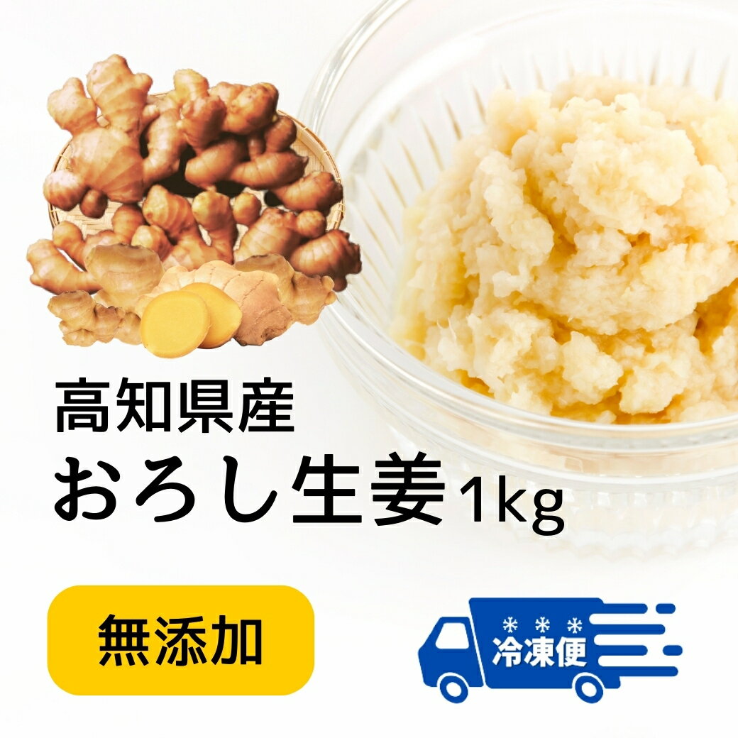 【 業務用 】無添加 冷凍おろし生姜 高知県産 1kg 国産 生姜 しょうが ショウガ 100% ジンジャーペース..