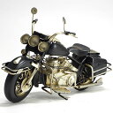 ブリキ おもちゃ 「オールドバイク・ブラック」L28cm ブリキのおもちゃ ブリキ製 ヴィンテージバイク ブリキバイク アンティーク レトロ バイク ハーレータイプ アメリカン 雑貨 インテリア オートバイ その1
