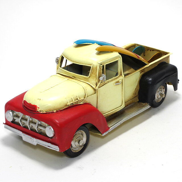 ブリキのおもちゃ ブリキ製 ヴィンテージカー「Surf Truck」L25cm ブリキ おもちゃ アンティーク レトロ トラック 車 アメリカン 雑貨 インテリア