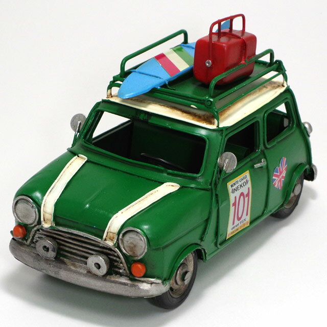 ブリキ おもちゃ ミニ（グリーン）L23cm ブリキのおもちゃ ブリキ製 ヴィンテージカー アンティーク レトロ 車 自動車 雑貨 インテリアのサムネイル