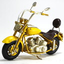 ブリキ おもちゃ 「オールドバイク（イエロー）」L19cm ブリキのおもちゃ ブリキ製 ヴィンテージバイク ブリキバイク アンティーク レトロ 車 雑貨 インテリア