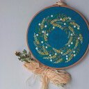 【エントリーでP5倍:7/11 01:59まで】 刺繍キット yulaさんの刺しゅう枠 〈ミモザ〉