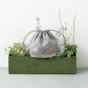 【 刺繍キット 】 Chicchiさんのヤギとお花の巾着 | 刺しゅう 刺繍 ししゅう 刺繍キット ステッチ 巾着 巾着袋 巾着バッグ かわいい おしゃれ Chicchi 花