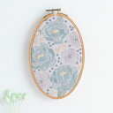 【エントリーでP5倍:7/11 01:59まで】 刺繍キット 『刺繍で描く植物模様』刺しゅうキットシリーズ クールパステルのオーバルフレーム【送料無料】フランス...