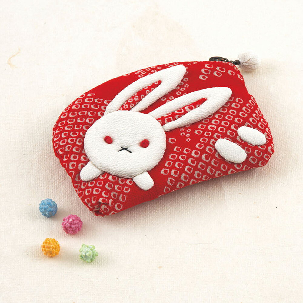 ポイント2倍：11/16 23:59まで【手芸キット】バニちゃんコインケース | 手芸 手芸キット 古裂 人形 ド..