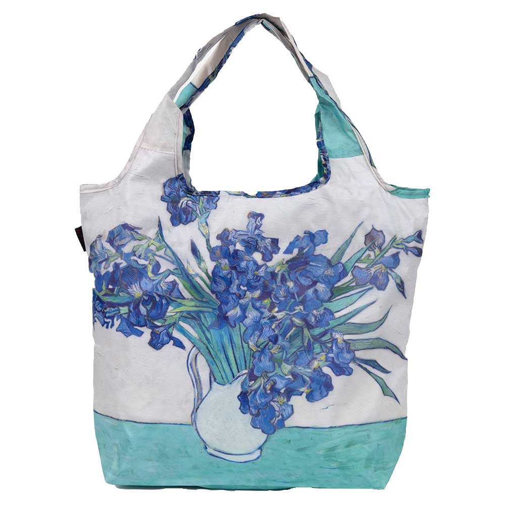 樂天商城 - 完成品 ｜名画クーラーエコバッグ［ゴッホ・アイリスの花瓶］ ｜ エコバッグ 買い物 ショップバッグ 花柄 コンパクト セット 軽い エコ 軽量 クーラー 防水 断熱効果 大容量
