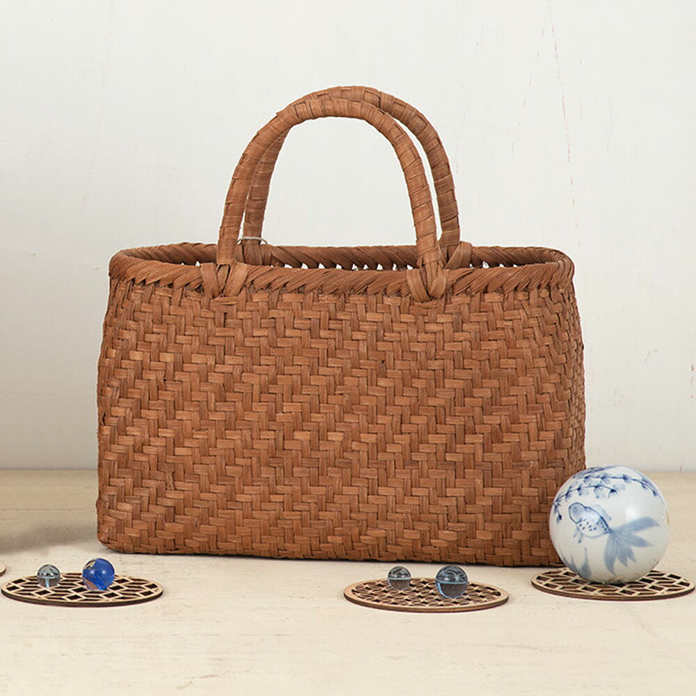 樂天商城 - 完成品 ｜やまぶどうの手提げかご（ミニ） ｜ 収納天然 素材 おしゃれ 山ぶどう 手提げ ショッピング バッグ がご