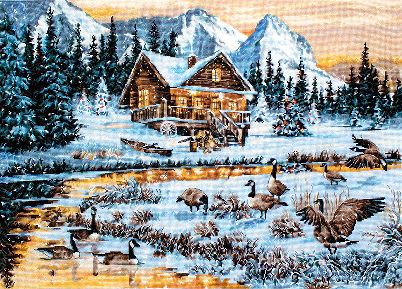 樂天商城 - 輸入 クロスステッチキット ｜ 刺繍キット Luca-S 社 水辺の雁 ｜ 上級者 風景 鳥 刺しゅう 刺繍 ステッチ ししゅう キット 手芸 キット 手芸キット 手作り ハンドメイド 手芸用品 インテリア クロスステッチ