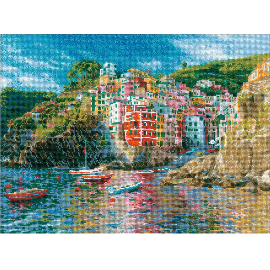 樂天商城 - 輸入 クロスステッチキット ｜ 刺繍キット RIOLIS 社 リグーリア ｜ 刺しゅう 刺繍 ステッチ ししゅう 刺繍 キット 手芸 キット 手作り ハンドメイド 手芸用品 インテリア おしゃれ 世界 クロスステッチ 輸入 風景