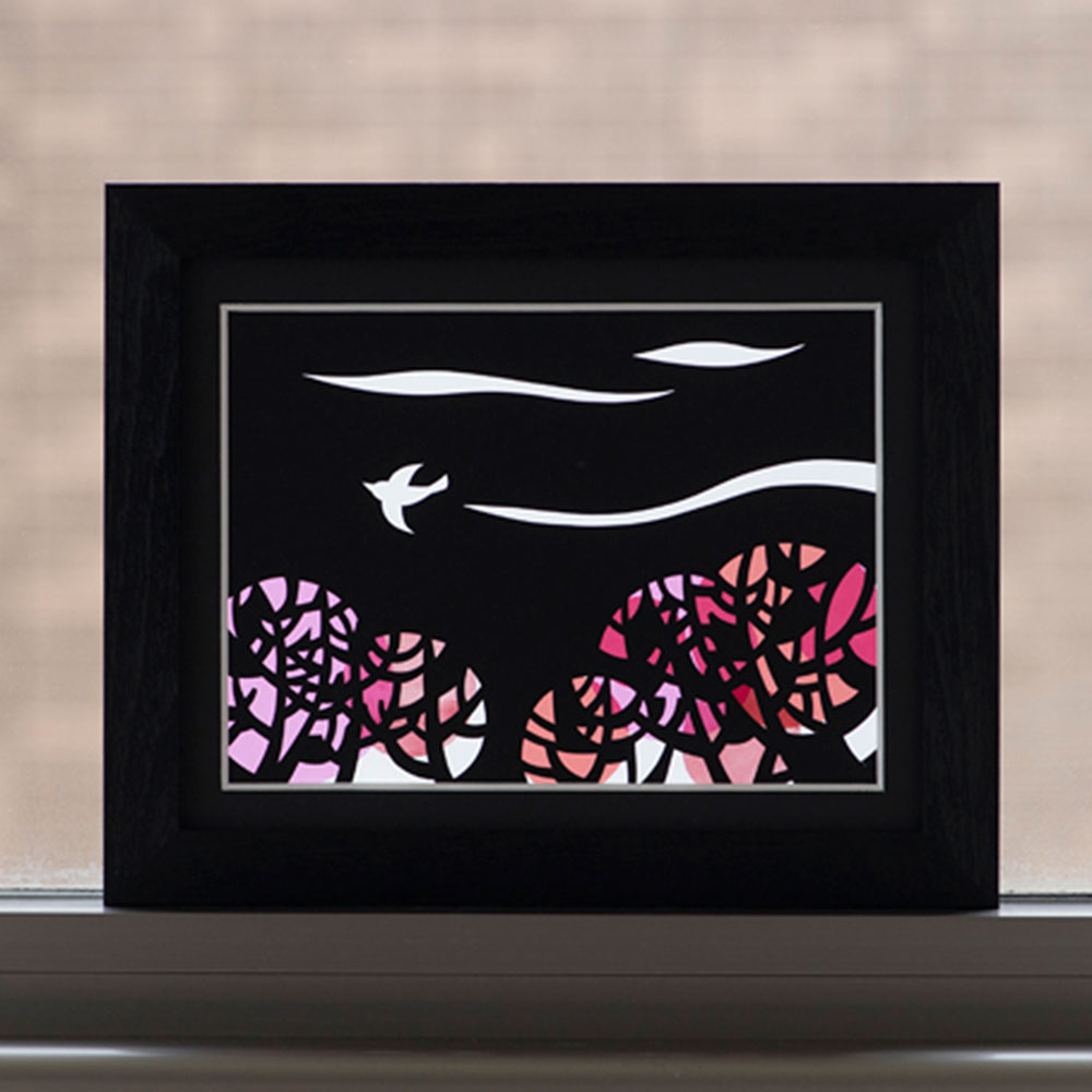 ポイント5倍：11/27 01:59まで【シルエットアート】歳時記 手づくりキット （あきぞら もみじ くりすま..