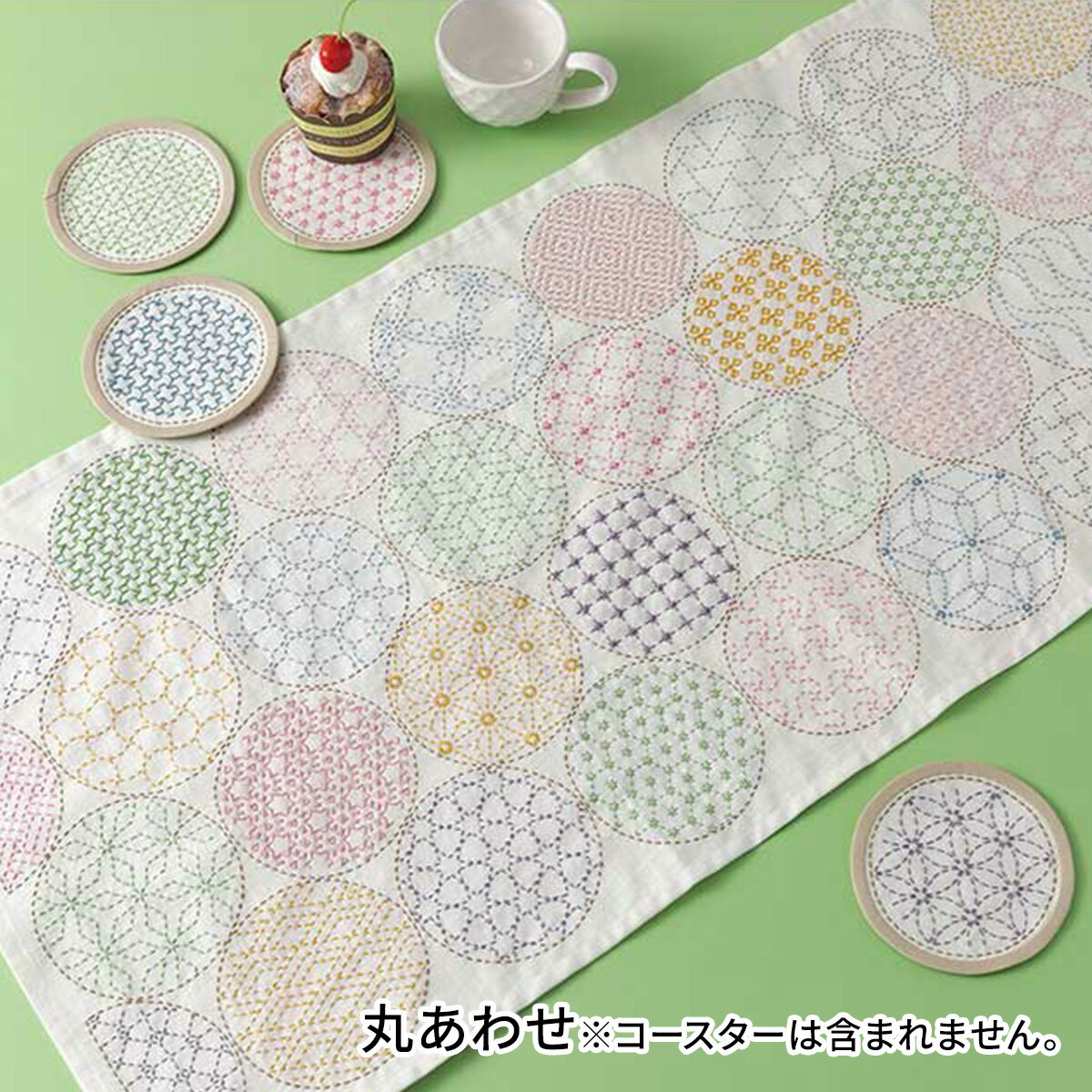 こぎん刺し　テーブルセンター　② 5755] オリムパス 日本の伝統刺繍 こぎん テーブルセンター ふくべ