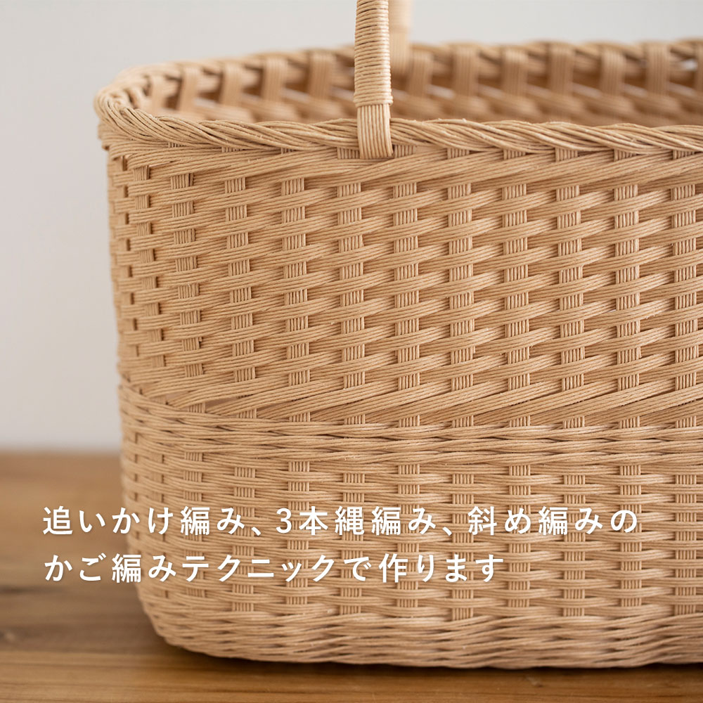 手芸キット ｜紙バンド で作る ラトビア 風 の かご編み キット （ かごバッグ / ワンハンドル のかご / ゴッドアイのかご ）｜ かご細工 カゴ 初心者 編みかご バスケット ヨーロッパ 日常使い ナチュラル インテリア 3