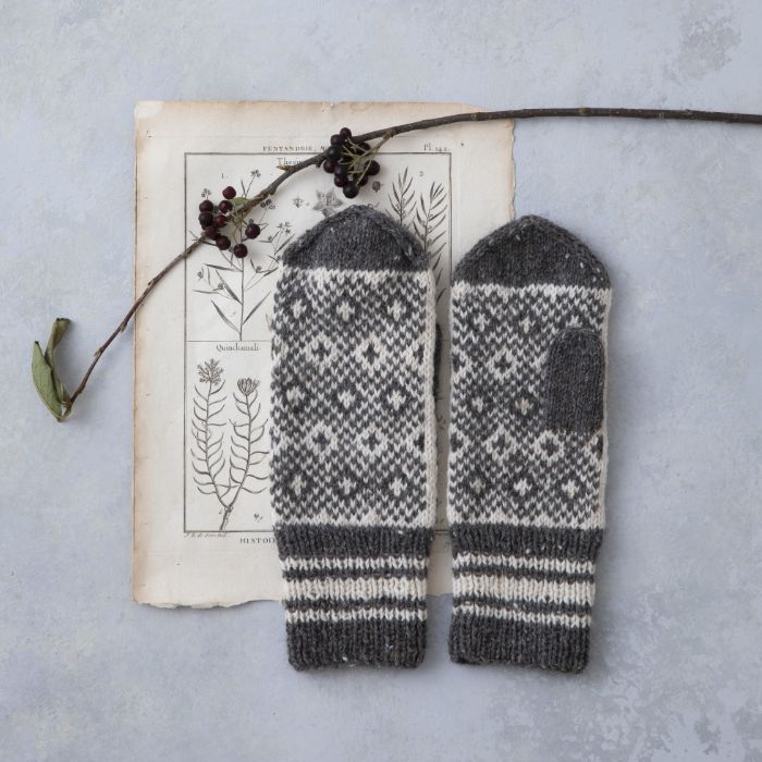 【説明書付き】 中級者向け 伝統柄のミトン 手袋 てぶくろ ミトン グローブ おしゃれ 大人 編み物 編物