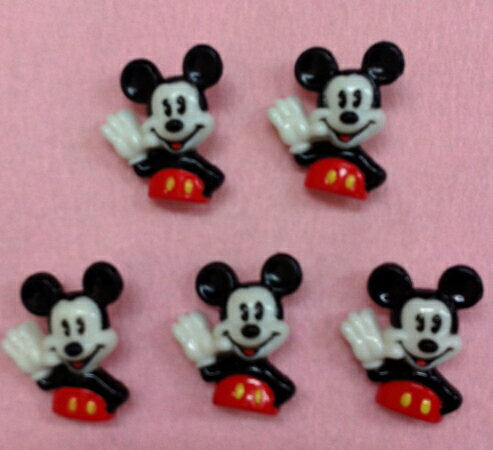 【ミッキーボタン3】(di84)5個セット M便[1/6]