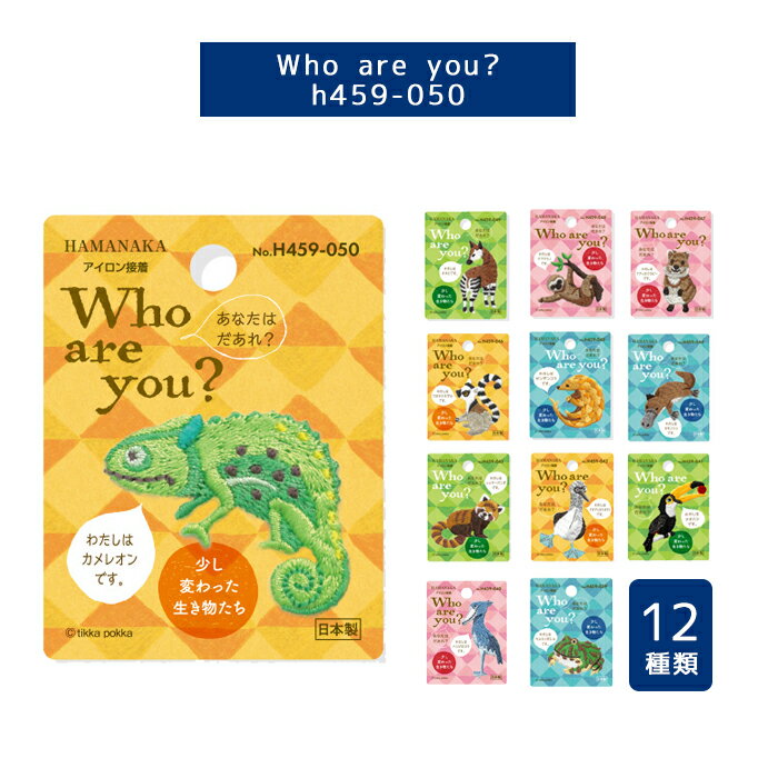 【ワッペン】Who are you ワッペン アップリケ カメレオン入園 入学 動物