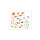 【3セット価格】クリアイラストシートプチ和調 金魚 レジンクラフト 清原