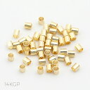 つぶし玉(約2x2mm 約50個入り ゴールドカラー)14KGPゴールドメッキ色褪せにくい エンドパーツ 副資材 手芸用品 手作りアクセサリー材料 素材 金属