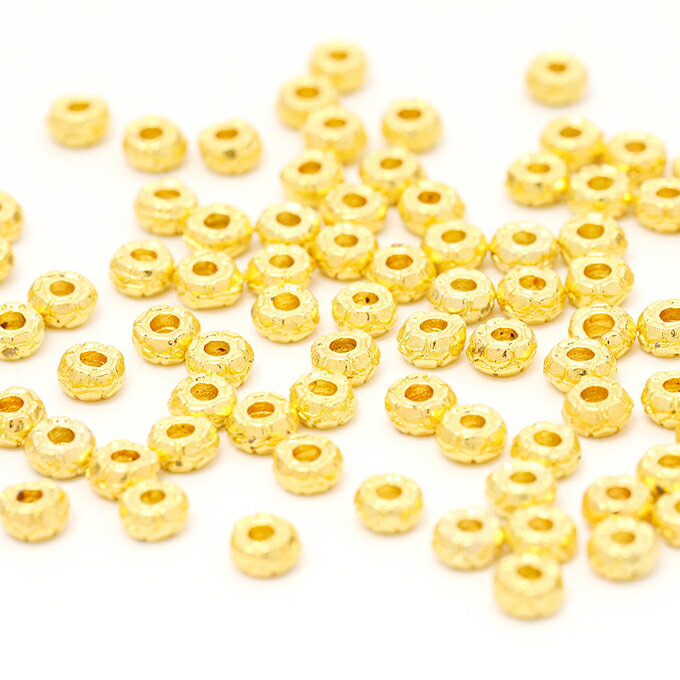 即日発送！スペーサービーズ ラウンド ゴールド