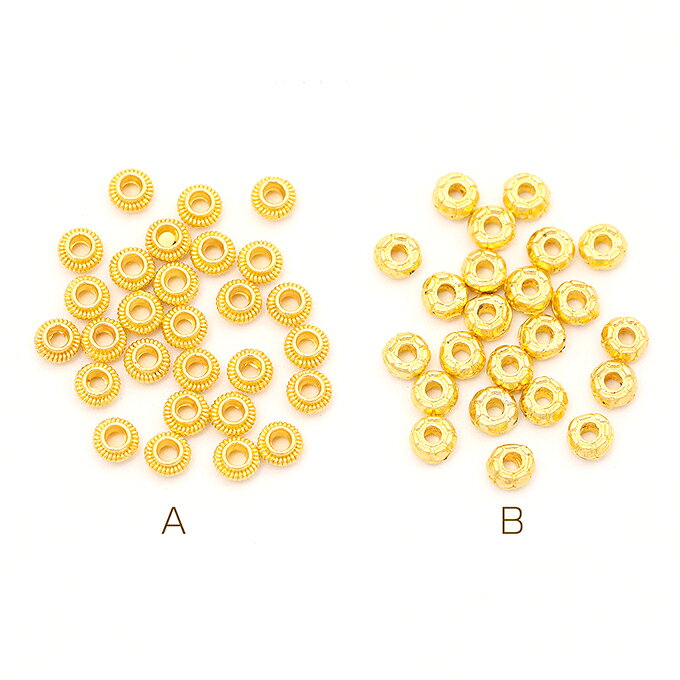 即日発送！スペーサービーズ ラウンド ゴールド