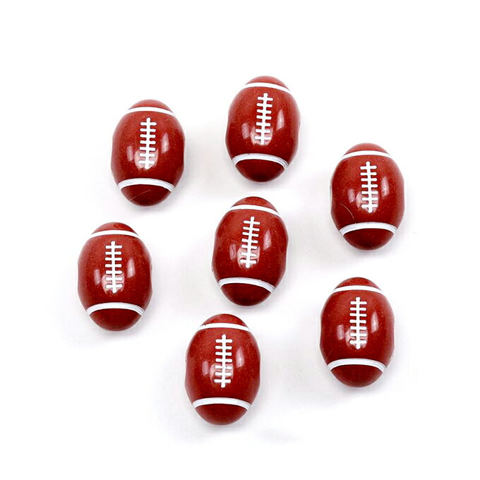 即日発送！アクリルビーズ スポーツ風モチーフ ラグビーボール 通し穴あり 12×18mm（20ヶ）