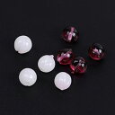 即日発送!瑠璃チャーム 桃 半穴 12×14mm(2ヶ)