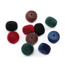 即日発送!フロッキービーズ フラットラウンド 通し穴あり 10×15mm(20ヶ)
