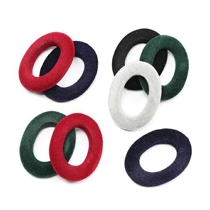 即日発送！フロッキーパーツ リング オーバルフレーム 中抜きパーツ 通し穴あり 30×40mm（20ヶ）