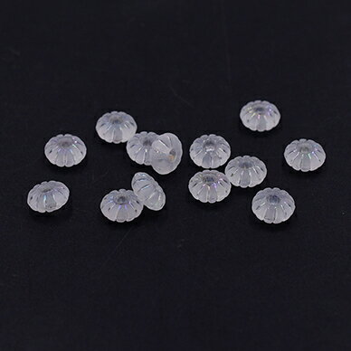 即日発送！アクリルビーズ スクラブ AB彩 ソロバン 4×8mm【14g(約100ヶ)】