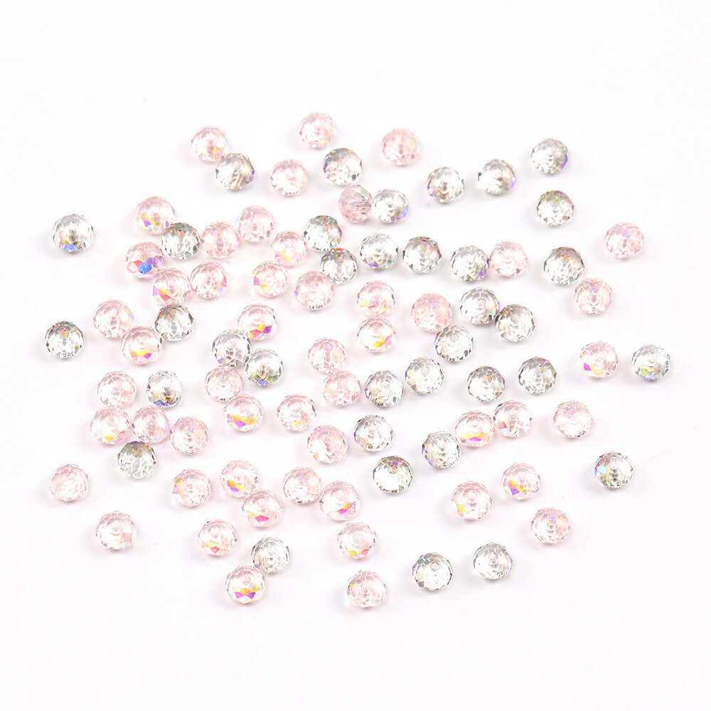 即日発送！メッキガラスビーズ ボタンカット 2.7×4.2mm オーロラカラー（30ヶ）