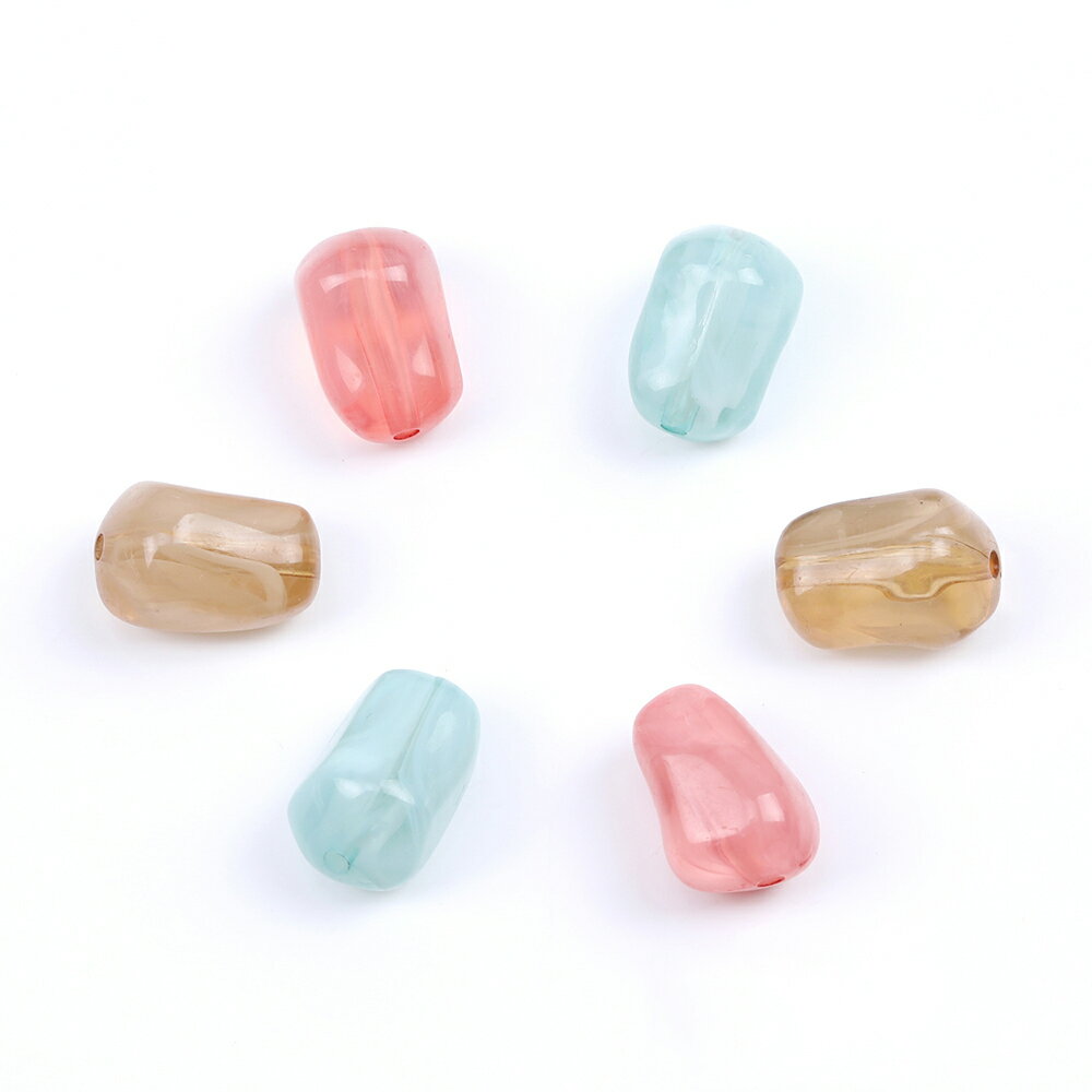 即日発送！アクリルビーズ 不規則型 9×13mm（6ヶ）