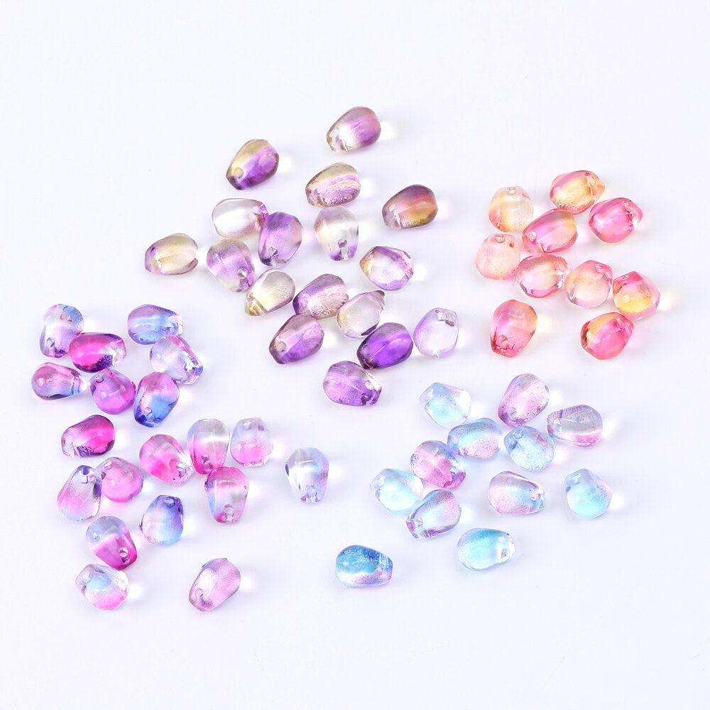 チェコビーズチェコガラスビーズ 雫型 横穴ハンドメイド素材資材ネックレス用品 約4×6mm（30ヶ）