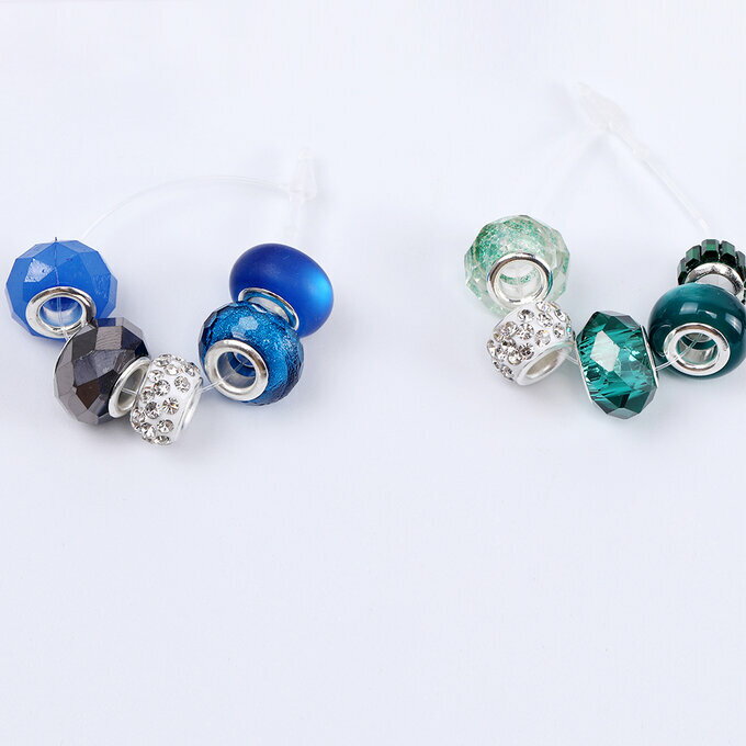 Rakuten - 即日発送！ヨーロピアンビーズ 大穴ビーズ ブレスレット用ロンデルビーズ ミックスカラー 9-14mm