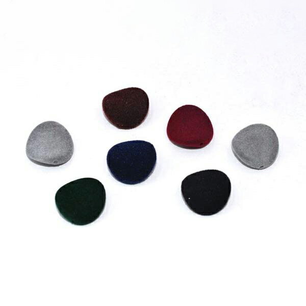 即日発送！フロッキービーズ ベロア素材ビーズ ウェーブラウンド型 縦穴 22×22mm（10ヶ）