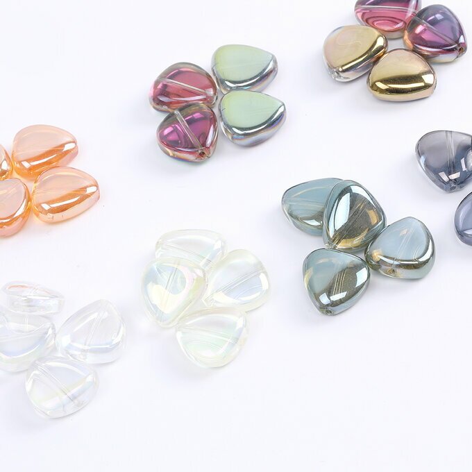 India Beads - 即日発送！メッキガラスビーズ 三角形 17×17mm（10ヶ）