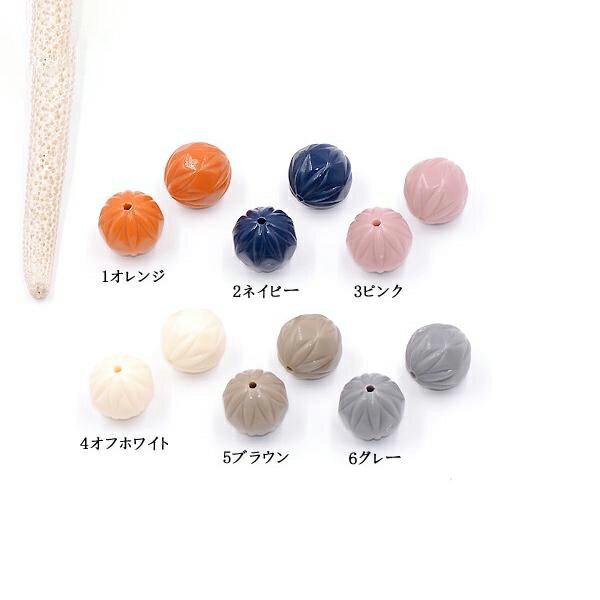 即日発送！アクリルビーズ 丸玉 模様入り 13×14mm【20ヶ】