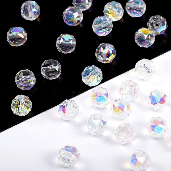 Rakuten - 即日発送！メッキガラスビーズ ラウンドカット 8mm（20ヶ）