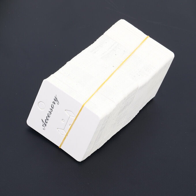 Rakuten - 即日発送！アクセサリー台紙 ペーパータグ リング用 5×6cm ホワイト（約200枚）